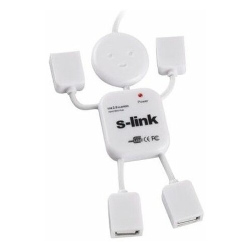 S-link SL-H401 USB hub 4-portni 2.0 beli usb hub Slike