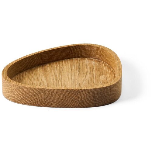 LIND DNA Dekorativna lesena škatla za shranjevanje v naravni barvi 18x16x3 cm Curve M – Cene