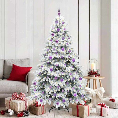 vidaXL Umestno božično drevo med 300 LED Zelena 180 cm PE in PVC Cene