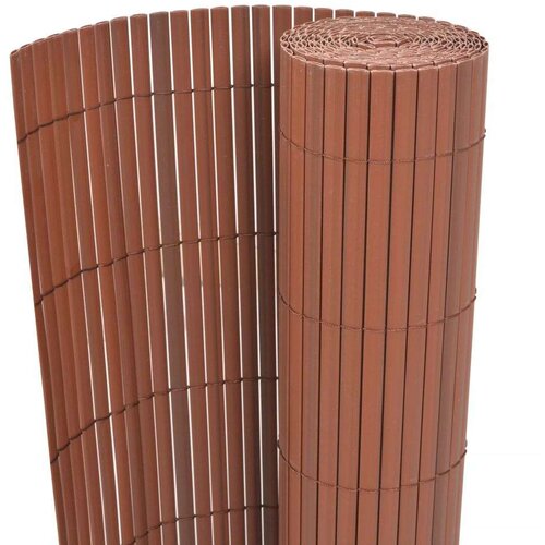vidaXL vrtna ograja Dvojna Rjava 1.5x3 m PVC Cene
