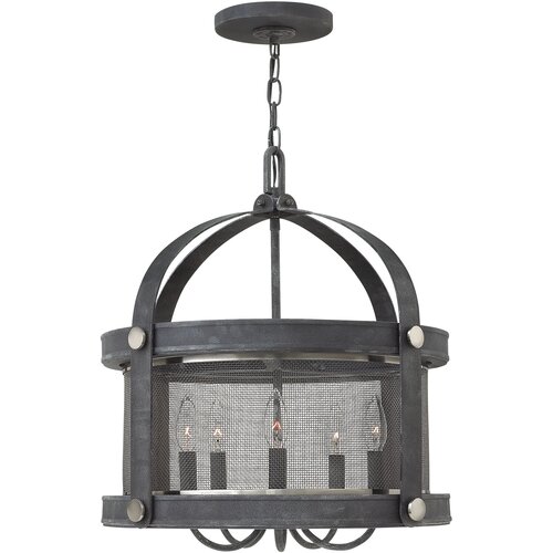 Elstead Lighting Elstead Hinkley Holden Stropna svetilka-lestenec 5x E14, starani cink, (22098306) Cene