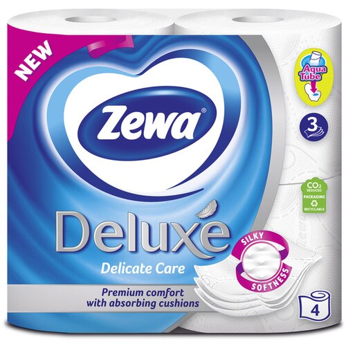 Zewa toalet papir deluxe pure white 4/1 Cene