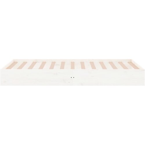  Okvir za krevet od masivnog drva bijeli 90 x 200 cm Slike