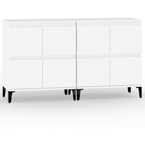 Maison Chic Komoda - Predalnik 2 kosa bela 60x35x70 cm inženirski les, (21721765) Slike