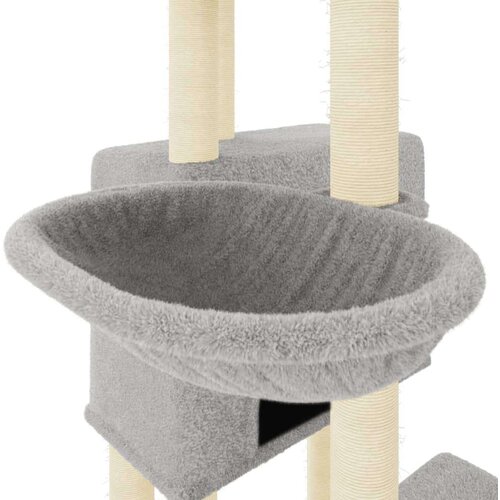 vidaXL Penjalica za mačke sa stupovima za grebanje svjetlosiva 122 cm Cijene
