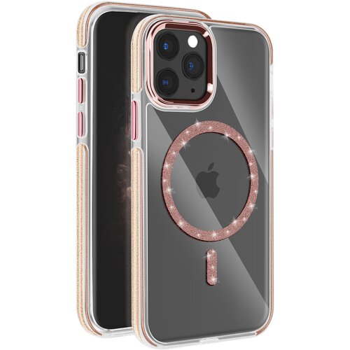 AVIZAR Ohišje MagSafe za iPhone 11 Pro Silicone Glitter, Šampanjec roza, (5000012060) Cene