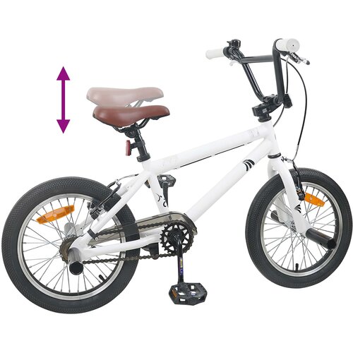 Bmx Bicikl 18 Inča za djecu od 7 do 10 godina Bijela Slike