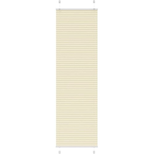 vidaXL Plisirana zavesa kremne barve 65x200 cm, širina blaga 64,4 cm, poliester, (5000297145) Cene