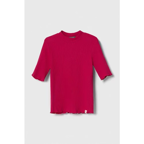 United Colors Of Benetton Otroška kratka majica roza barva
