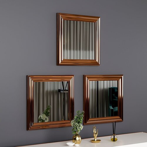 Hanah home set 3 ogledala otto, bronza Slike
