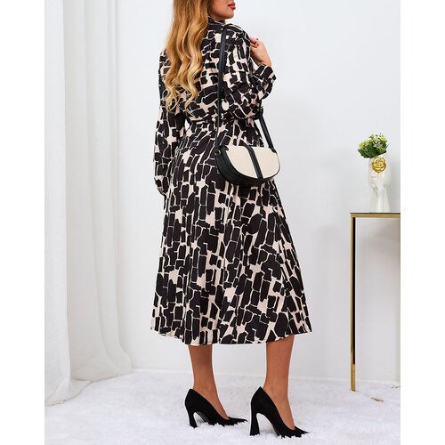 Resti Black and beige patterned women's maxi dress Cijene