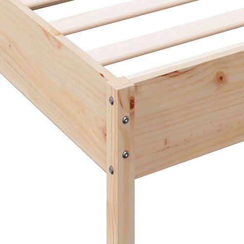 VidaXL Okvir za krevet crni 75x190 cm od masivne borovine Slike
