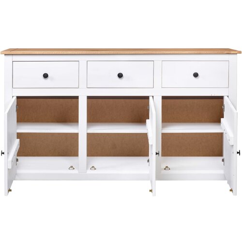  Komoda od borovine bijela 135 x 40 x 80 cm asortiman Panama Slike