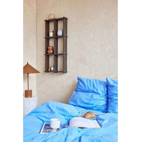 OYOY Living Design Večnivojska polica iz masivnega jesena v temni naravni barvi 42,5 cm Grid &amp;ndash; Slike