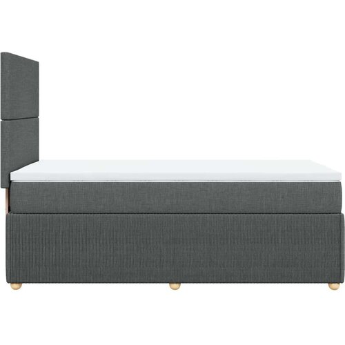 VidaXL Krevet s oprugama i madracem tamnosivi 90 x 190 cm od tkanine Slike