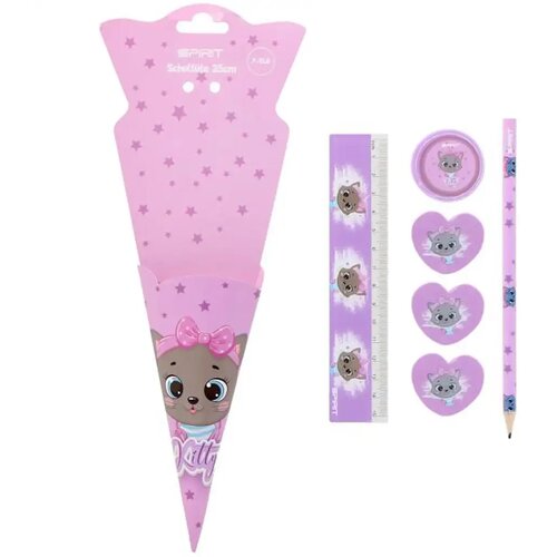 Spirit Kitty ružičasti set s mačkama, 6 komada pribora za pisanje Cene