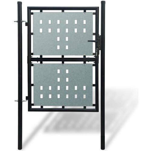 vidaXL Enojna ograjna vrata 100x250 cm črna Cene