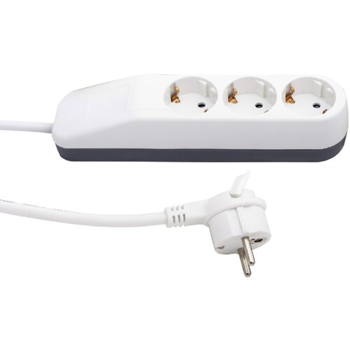 3 Produžni kabel s utičnicama (3-struko, Bijelo-sive boje, Dužina kabela: 1,4 m, 3.500 W) Cijene