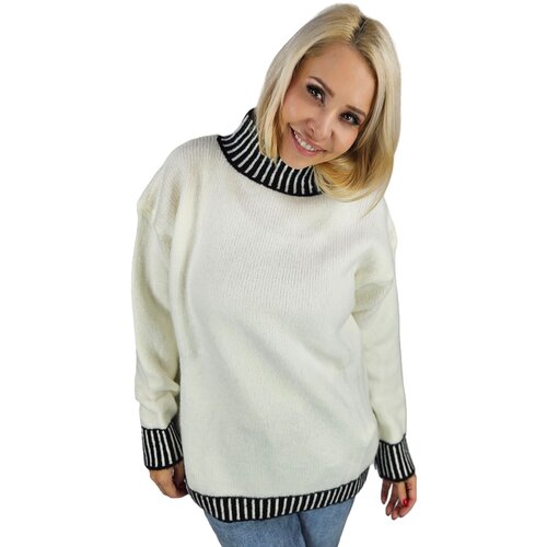 Pri Warm and cozy women's striped sweater autumn winter KEIRA Cijene