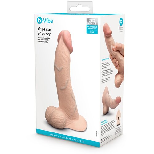 B-Vibe Dildo Slipskin Curvy, 22cm, Boja kože Slike