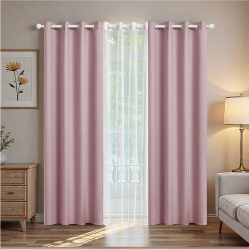 INF Komplet 3 zatemnitvenih zaves (132x160cm) - Moderne in elegantne draperije Pink, (5000235567) Slike