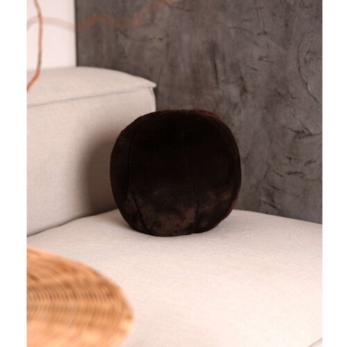 Mioli Decor Ukrasni jastuk Pelus Top, 25x25x25 cm, Braon Slike