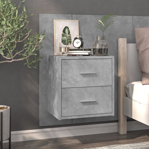 The Living Store Stenska nočna omarica betonsko siva - Stenska Nočna Omarica, (21421035) Slike