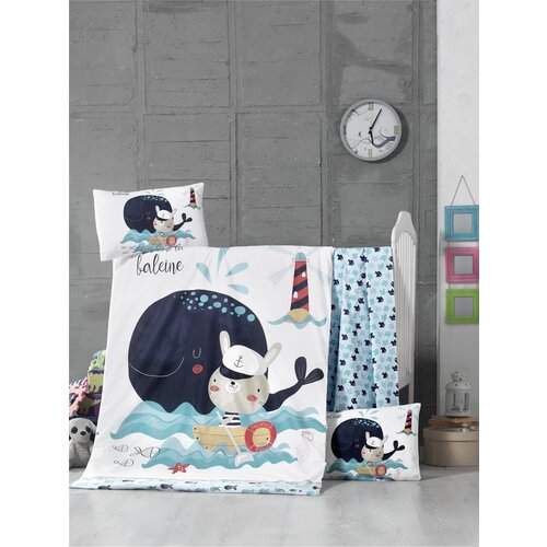 Lessentiel Maison posteljina za bebe Fisher , 100x150cm, Tamnoplava Slike
