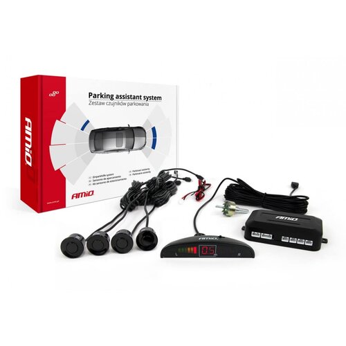 CarGuard Parkirni senzorji 4 kos z LCD zaslonom in zvočnim signalom črni, (20763782) Slike