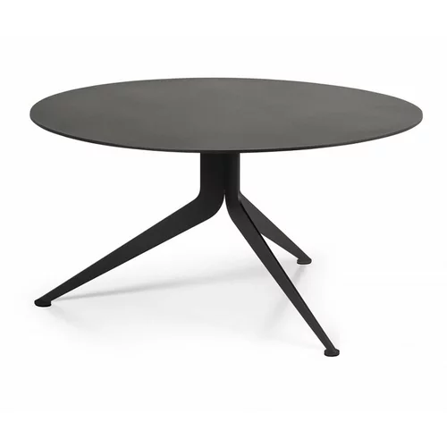 Spinder Design Črna kovinska okrogla mizica ø 78 cm Daley –