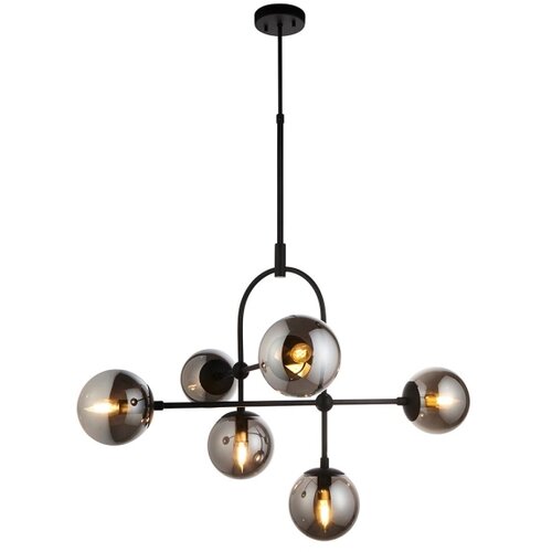  Endon 106661 - Luster na &amp;scaron;tapu ONTARIO 6xE14/7W/230V crna/dimljena crna Slike