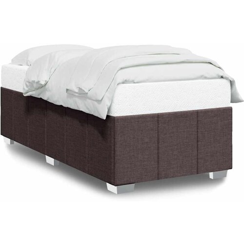 Maison Chic Posteljni okvir - Enojna postelja - Postelja za odrasle brez vzmetnice temno rjav 90x200 cm blago-J7800, (21768228) Cene
