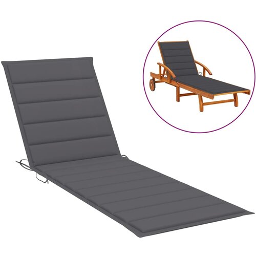 VidaXL jastuk za ležaljku za sunčanje antracit 200x70x3 cm od tkanine Slike