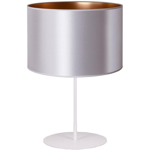  Duolla - Stona lampa CANNES 1xE14/15W/230V, prečnika 20 cm, srebrna/bakarna/bela Cene