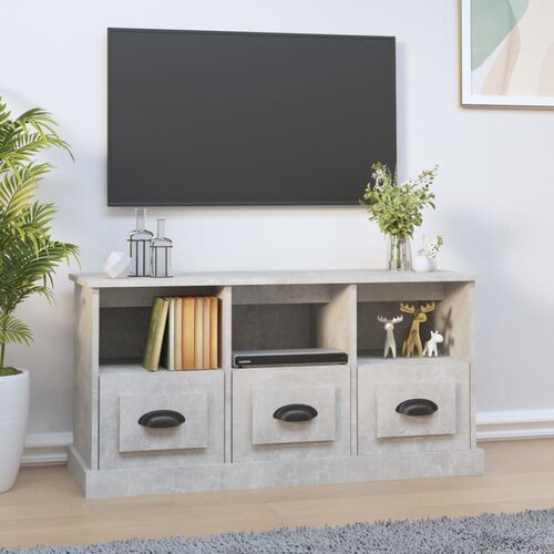 vidaXL TV omarica betonsko siva 100x35x50 cm inženirski les Cene