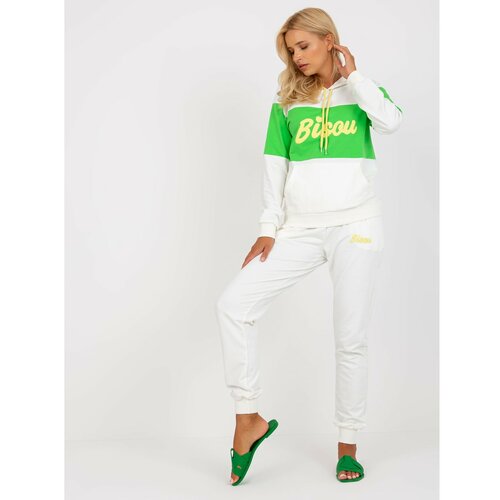 Fashion Hunters Ecru-yellow women's sweatshirt set with patches Slike