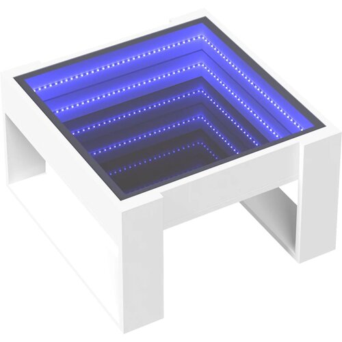  Stolić s beskonačnim LED svjetlima bijeli 50x53x30 cm Slike