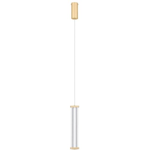 Nova Luce Kovinska LED zatemnitvena viseča svetilka v mat zlati barvi s senčilom iz akrilnega stekla &oslash; 6 cm Pheme &ndash; Cene