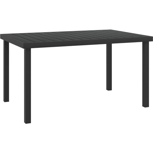  Vrtni stol crni 140 x 90 x 74 cm od aluminija i WPC-a Cijene