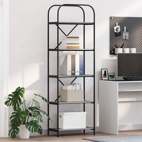 VidaXL Polica Sivi hrast sonoma 60 x 30 x 183 cm Konstruirano drvo Slike