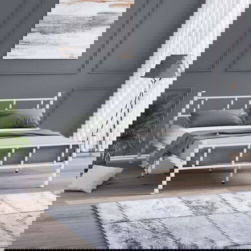 Hanah home Akın - White 120x200 White Double Bedstead Cene