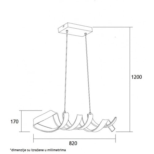 Luna 146 visilica black 54W 3000K Cene