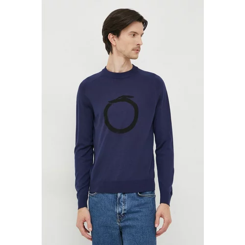 Trussardi Vuneni pulover za muškarce, boja: tamno plava, lagani