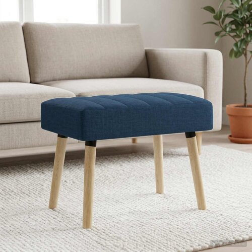  Klupa s utorima Plava 60 x 40 x 45 cm Tkanina Slike