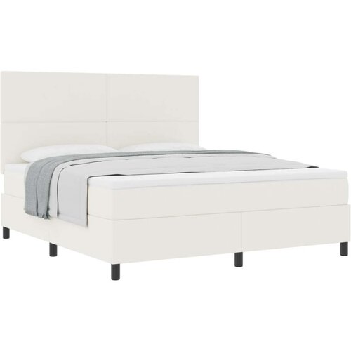  Krevet s box spring sistemom s madracem krem boje od kadife Cijene