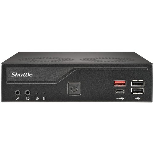 Shuttle Slim PC DH810 , S1851, 1x HDMI (2.1), 1x DP, 1x USB-C (DP), 1x 2.5, 2x M.2, 2x LAN (Intel 1G + 2.5G), 2x COM, 24 /7 permanent operation, incl. VESA Slike