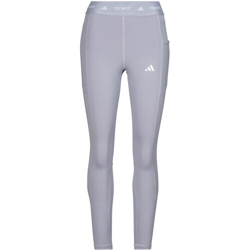 Adidas TECHFIT Stash Pocket Full-Length Leggings Siva Slike