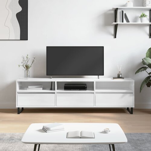 VidaXL TV ormarić sjajni bijeli 150x30x44 5 cm od konstruiranog drva Slike