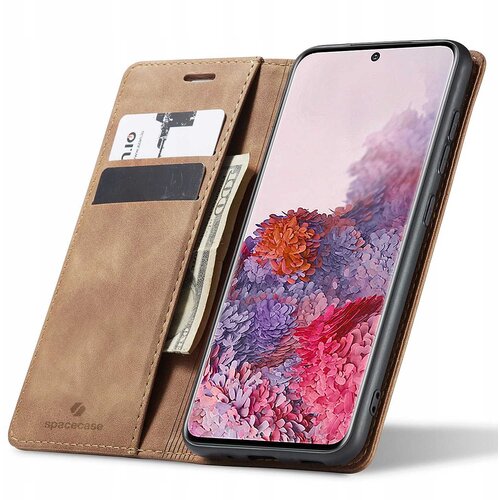 Spacecase GALAXY S20+ ETUI DENARNICA USNJENA SVETLO RJAVA, (21962675) Cene