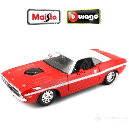 RAZNO MAISTO Metalni auto 1970 Dodge Challenger 1:24 Slike